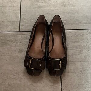 Kenneth Cole Brown Flats with Buckle